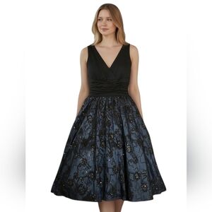 Dress Barn Black and Blue Cocktail Dress